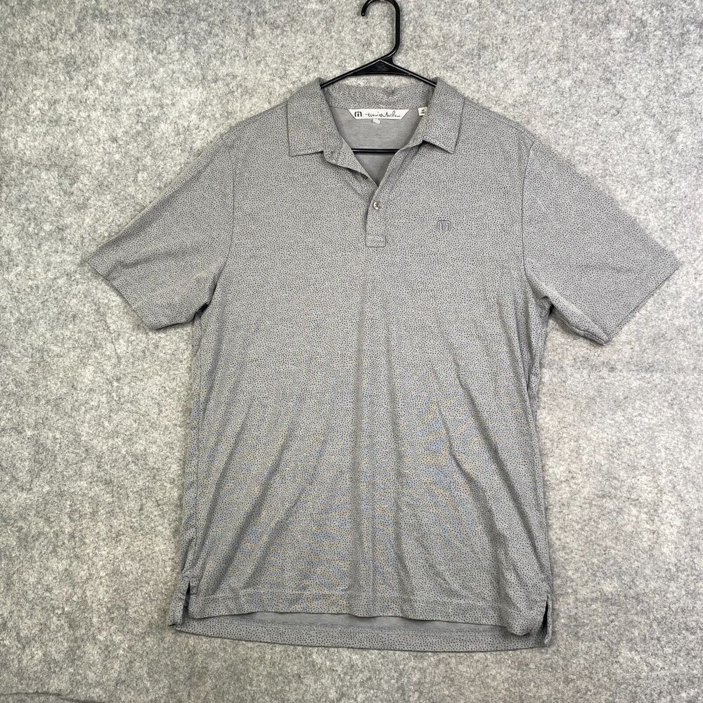 Travis Mathew Shirt Men's Medium All Over Print Polo Golfer Casual